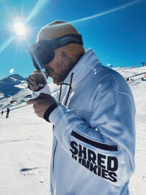  Shred Junkies Zip Hoodie White