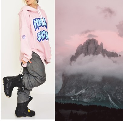  Hella Snow Pink Hoodie