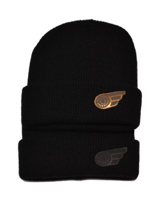  BEANIE GOLD SMILE BLACK 
