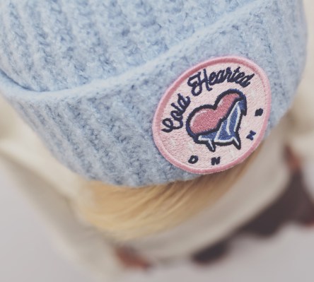 SOFT BLUE PLUSH BEANIE